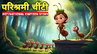 परिश्रमी चींटी | Hindi cartoon | Moral story | Hindi kahaniya 