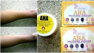 AHA Whitening Booster Serum Soap & Cream Review