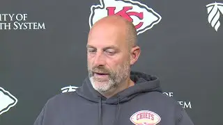 Chiefs offensive coordinator Matt Nagy addresses reporters ahead of Detroit game