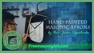 Hand Painted Masonic Aprons