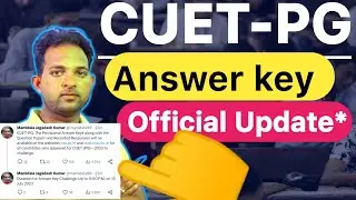 CUET PG answer key out | official update