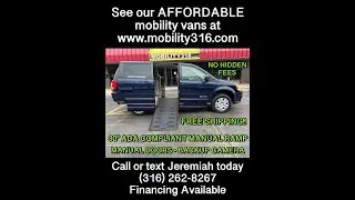 Wheelchair/mobility van 2017 Dodge Caravan SE (6368), 35k Miles, $36,995 w/ FREE SHIPPING