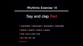 Rhythmic Exercise 18 for the development of a sense of rhythm, based on the Indian rhythm Konnakol