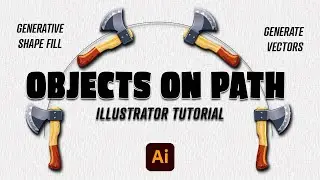 Illustrator 2025 Tutorial For Beginners Place Repeat Object On Path