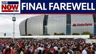 Thousands exit State Farm Stadium after Charlie Kirk memorial | LiveNOW from FOX