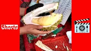 How to peel durian fruit | Eazy Street Food #Shots