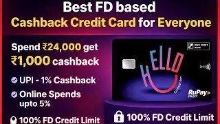Cashback Card for Everyone - IDFC Hello FD Cashback Card