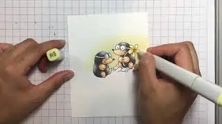 Clearly Besotted Mischievous Mole Copic Colouring Tutorial
