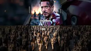 Ironman⚡ VS 100 Dog, Raccoon, Cat, Monkey, Pigs, Wolf, Hyena, Fox, Badger, Hedgehog.🤯