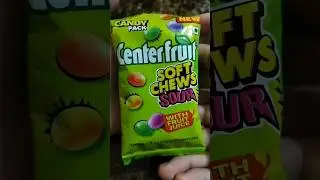 Center fruit soft chews sour candy unwrapping 😖🍋| #shorts