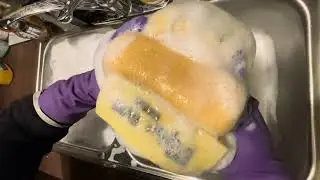 ASMR | Yummy citrus Pinalen sponge squeezes 🧽🫧 #asmr #cometcay
