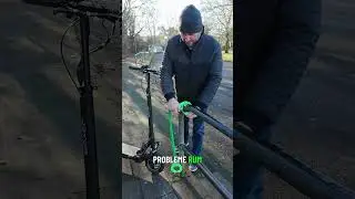 E Scooter vor Diebstahl sch&uuml;tzen mit Handschellenschloss #escooter #electric #elektrorollerscooter