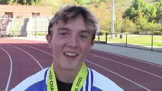 Caden Bybee Lone Peak 7th, Falcon Jones Westlake 8th, Edward Stout Taylorsville 10th Brooks XC West