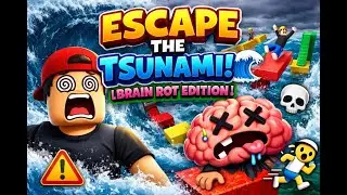 ESCAPE THE TSUNAMI 🌊 (Brain Rot Edition) | Roblox Obby Chaos
