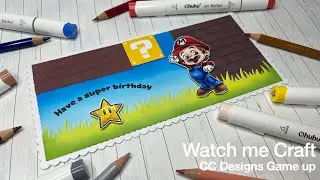 CC Designs Game up Simple Card I Ohuhu Coloring I Faber Castell Polychromos Tutorial