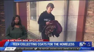 Teen collecting coats for those experiencing homelessness