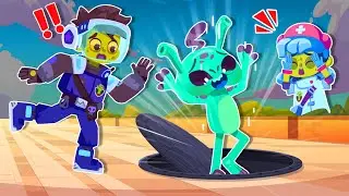 Rescue Alien Baby | Don't Play On The Manhole Cover 😯 | Zombei Patrol |  Kids Songs