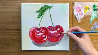 Drawing with my daughter | Cherries are sweet under their shiny coat