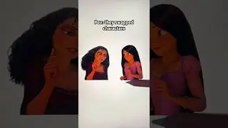 Mother Gothel and rapunzel transformation #disney #rapunzel #mothergothel #disneycharacter