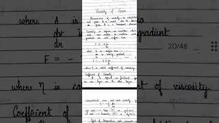 Viscosity of Gases | Bsc Chemistry GE 3 notes |semester 3 #bsc #chemistry #bscchemistry #notes #yt