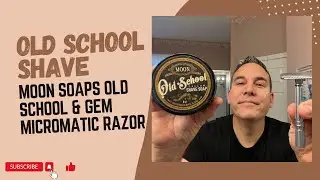 Old School Shave With Gem Micromatic Razor, Rubberset 153 Brush & Moon Soaps Old School