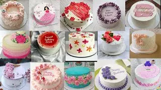 🌀Easy Round Cake Designs/Simple Round 🎂Cake Decoration Idea/Round Cake Decorating for Beginners