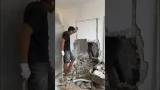 Mauerdurchbruch in Betonwand