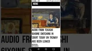 Audio From Tekashi 6ix9ine Snitching In Court Today On Tr3yway Has Been Leaked