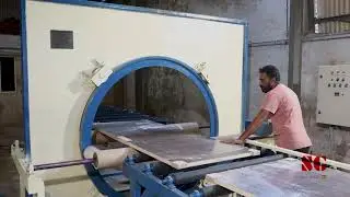 Door wrapping machine