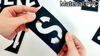 Custom Printing PVC Rectangle Black Number And Letter Stencil For Public