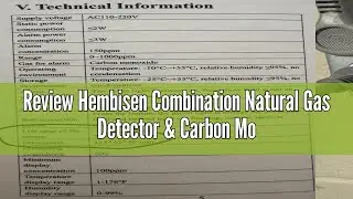 Review Hembisen Combination Natural Gas Detector & Carbon Monoxide Detector, 4-in-1 Carbon Monoxide