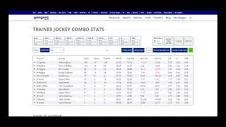 Geegeez Gold Trainer Jockey Combo Stats Report