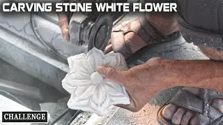 The Process of Crafting a One-of-a-Kind Flower from Marble Stone