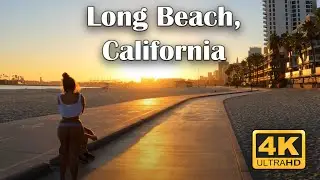 Long Beach, California Walking Tour: Beachfront Views, Iconic Landmarks, and More!  -   4k 60fps