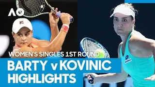 Ashleigh Barty vs Danka Kovinic Match Highlights (1R) | Australian Open 2021