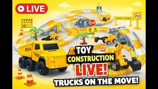 LIVE Mini Construction Site 🚧 | Toy Trucks, Cars & Road Play