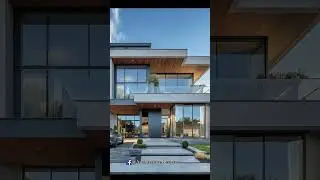 Modern Luxury Villa &ndash; Stone, Glass & Sleek Black Accents 🏡✨ #dreamhome #home #eleganthomes