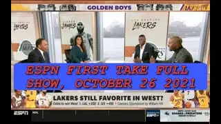 ESPN FIRST TAKE FULL SHOW October 26 2021| Stephen A Smith Keyshawn J Williams favour Lakers in West