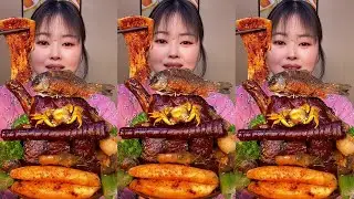 Satisfying ASMR Eating: Braised Pork Belly with Chicken – Rural Home Cooking