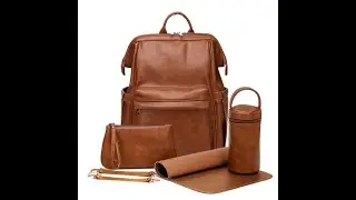 Premium Faux Leather Large Diaper Bag Backpack