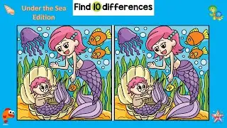 Christmas Holiday Game for Kids | Spot the 10 differences | Under the Sea Puzzles | Do Re Mi Kids TV