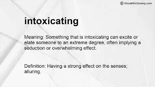 intoxicating Meaning