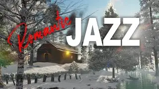 Smooth Romantic Jazz | Piano and Saxophone Jazz Music in Cozy Cabin Ambience - Background Jazz