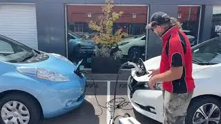 Charging a Nissan Leaf FROM a Nissan Leaf!