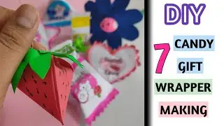 Diy Origami Paper Gift Idea For Candy Wapping | Candy Wrapper Craft Easy | Origami Gift Idea | wrap
