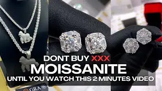 DONT BUY MOISSANITE JEWELRY UNTIL YOU WATCH THIS 2 MINUTES VIDEO ❌❌❌ #vouxice #moissaniteearrings