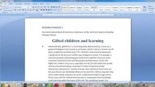 Cambridge 10 Test-2 Reading Passage 2 | Gifted children and learning | IELTS reading tips and tricks