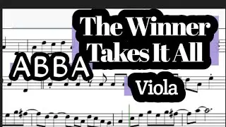 The Winner Takes It All Viola Sheet Music Backing Track Play Along Partitura