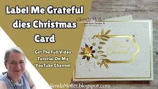 Бело-золотая рождественская открытка | Label Me Grateful & Peace On Earth Dies