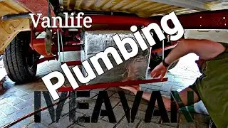 Installing a underslung grey water tank on a Iveco Daily DIY Campervan / Van Build.